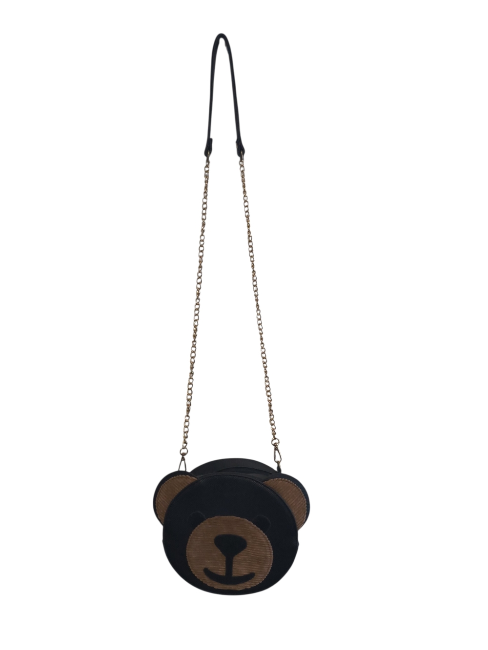 EUC Black & Brown Bear Face Novelty Crossbody Bag - Picture 3 of 9